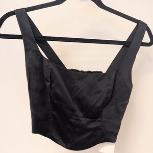 Reformation Black Crop Top
